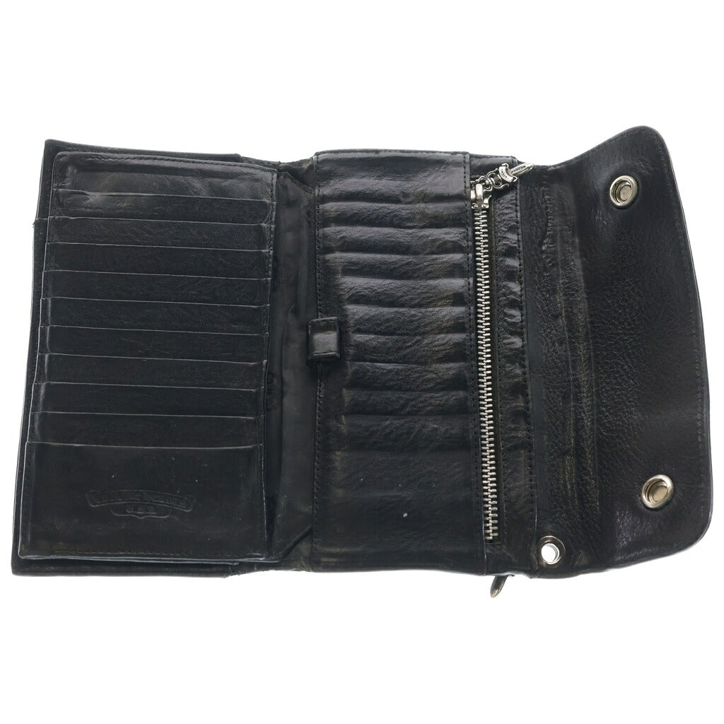 CHROME HEARTS(クロムハーツ) WAVE ウェーブ レザーウォレット 財布 ブラック
