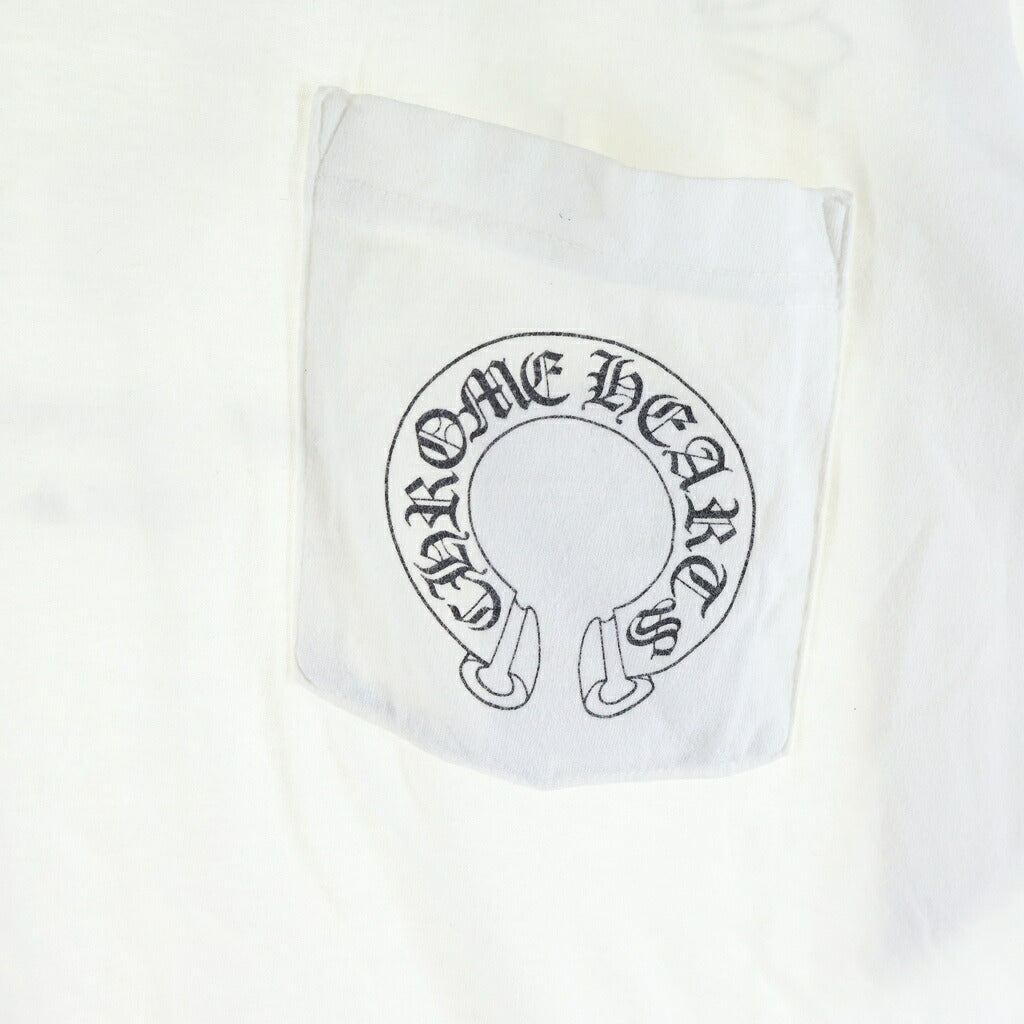 CHROME HEARTS(クロムハーツ) MADE IN HOLLYWOOD LOGO メイドイン ハリウッド ロゴデザイン クルーネック カットソー 半袖Tシャツ ホワイト