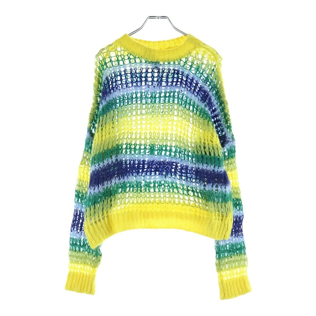 DSQUARED2(ディースクエアード) Multicolor Striped Mohair Blend Knit Sweater マルチカラーボーダー柄モヘアブレンドニットセーター マルチ S74HA1315 S18175