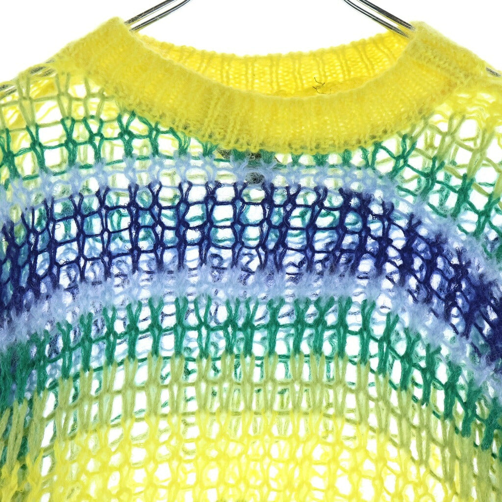 DSQUARED2(ディースクエアード) Multicolor Striped Mohair Blend Knit Sweater マルチカラーボーダー柄モヘアブレンドニットセーター マルチ S74HA1315 S18175