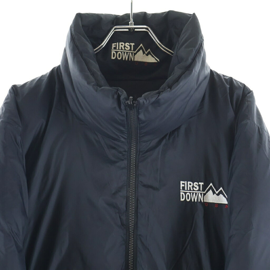 FIRST DOWN(ファーストダウン) BUBBLE DOWN JACKET バブル ジップアップ ダウンジャケット ブラック F142500