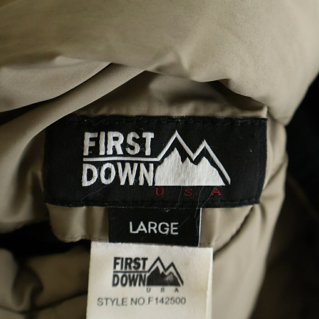 FIRST DOWN(ファーストダウン) BUBBLE DOWN JACKET バブル ジップアップ ダウンジャケット ブラック F142500