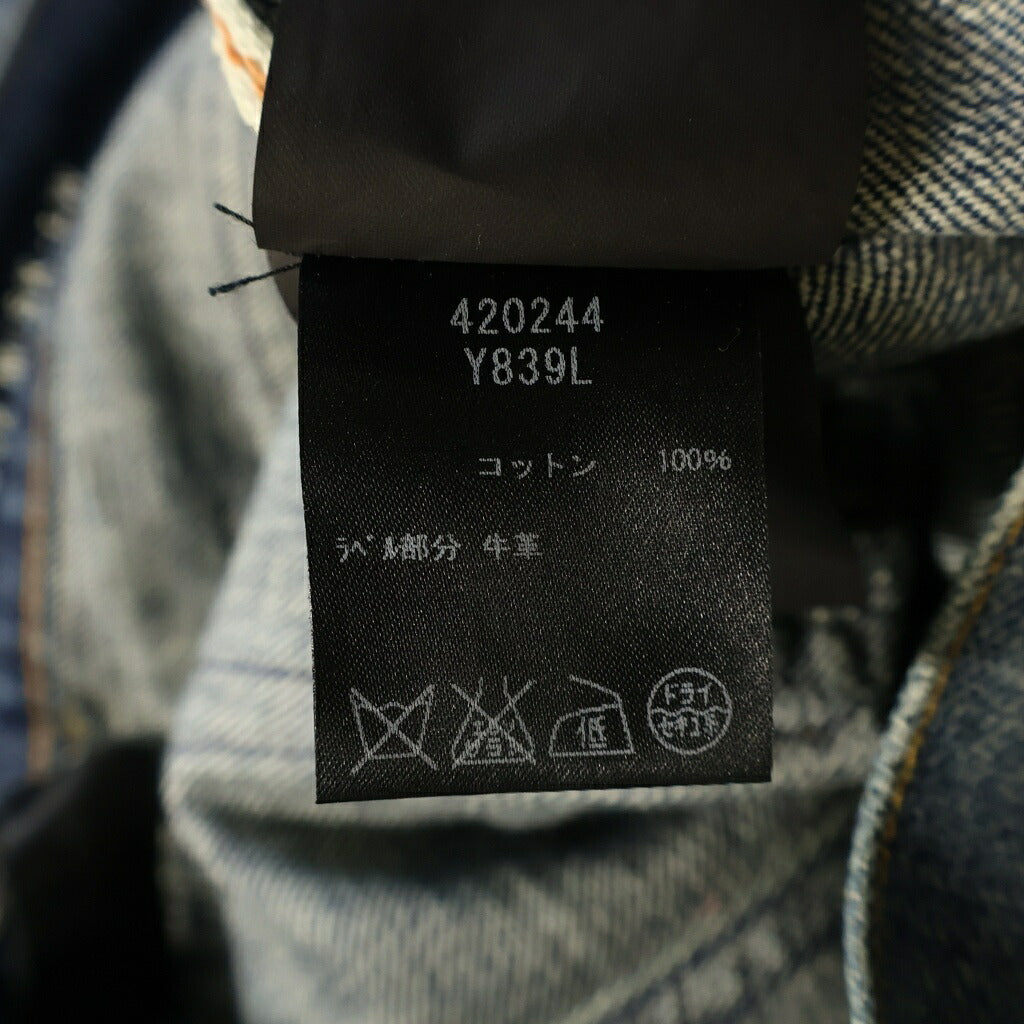 SAINT LAURENT PARIS(サンローランパリ) 16SS エディ期 ダメージ加工 ジップアップ スキニーデニムパンツ インディゴ 420244Y839L