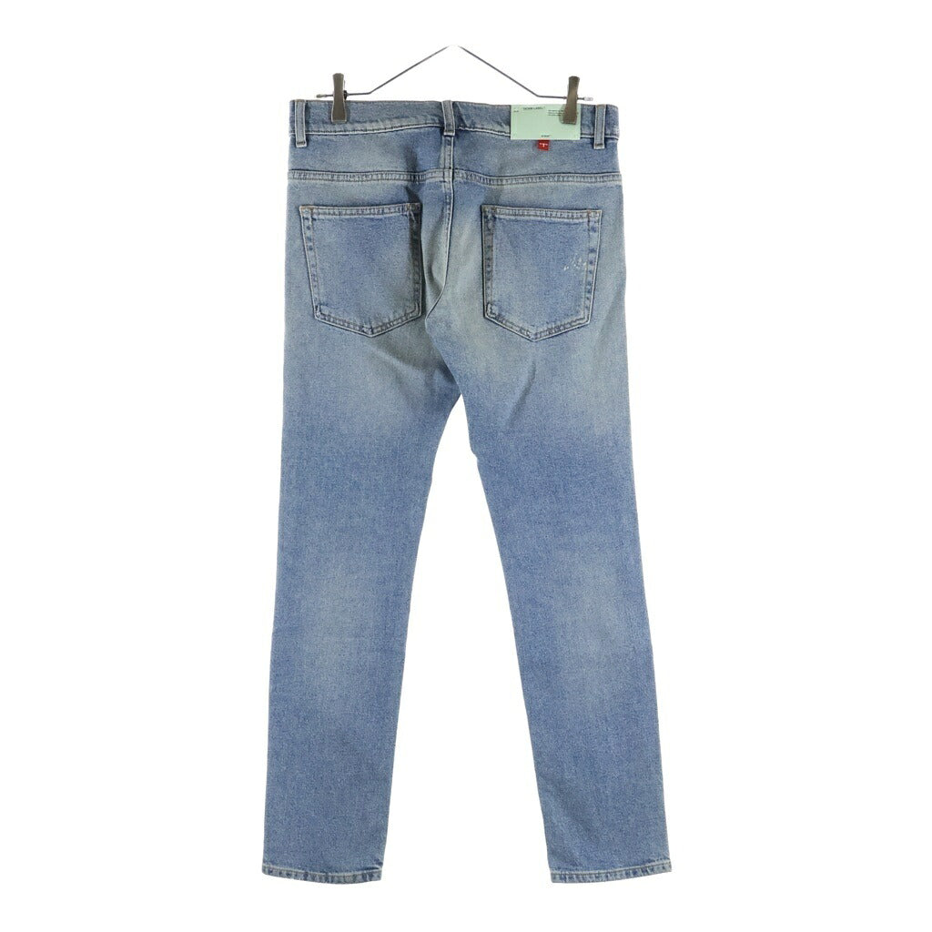 OFF-WHITE(オフホワイト) BELTED FADED SLIM FIT SKINNY JEANS ベルテッド フェード スリムフィット スキニーデニムパンツ インディゴ OMYA001F18166019