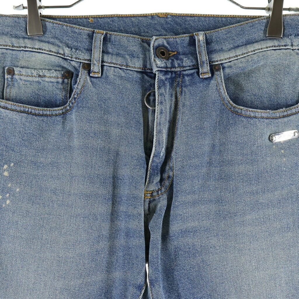 OFF-WHITE(オフホワイト) BELTED FADED SLIM FIT SKINNY JEANS ベルテッド フェード スリムフィット スキニーデニムパンツ インディゴ OMYA001F18166019