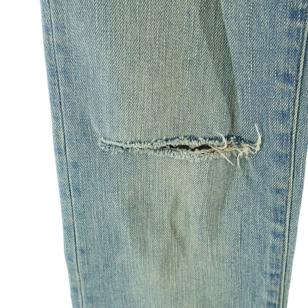 SAINT LAURENT PARIS(サンローランパリ) 15AW ニークラッシュ ダメージ加工 ストレッチ デニムパンツ インディゴ 399086 Y8511