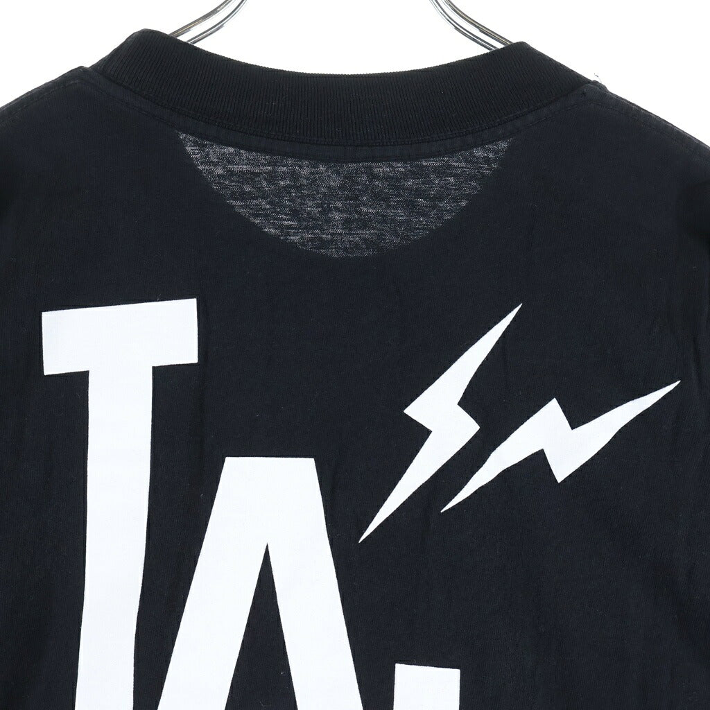 FRAGMENT DESIGN(フラグメントデザイン) ×DOGERS COMPLEXCON2026 ドジャース コンプレックスコン ロゴデザイン クルーネック カットソー 半袖Tシャツ ブラック