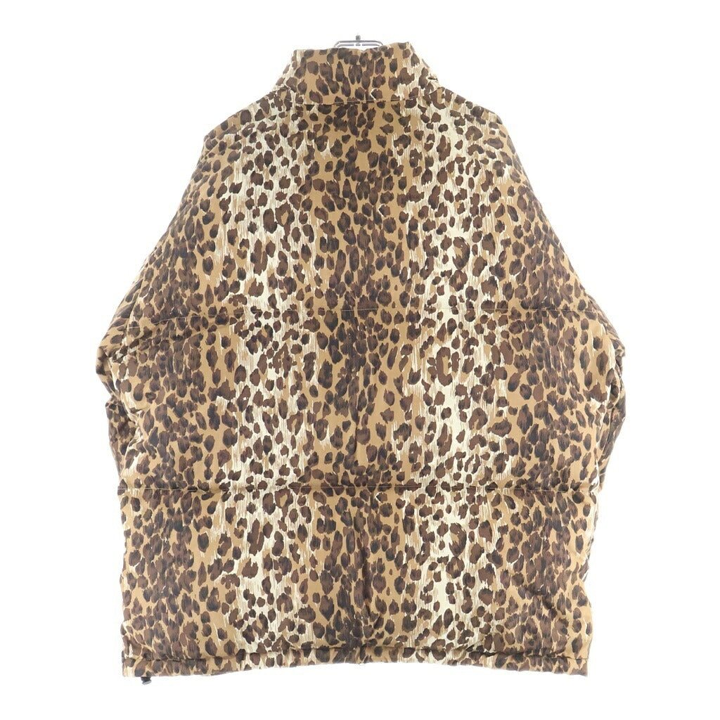 WACKO MARIA(ワコマリア) 24AW ×NANGA LEOPARD DOWN JACKET ナンガ レオパード柄 ジップアップ ダウンジャケット ブラウン