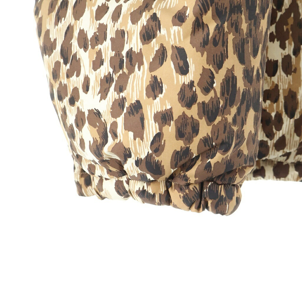 WACKO MARIA(ワコマリア) 24AW ×NANGA LEOPARD DOWN JACKET ナンガ レオパード柄 ジップアップ ダウンジャケット ブラウン