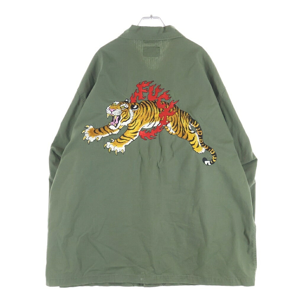 WACKO MARIA(ワコマリア) 22SS TIM LEHI ARMY SHIRT バックエンブロイダリーデザイン 長袖シャツ カーキ