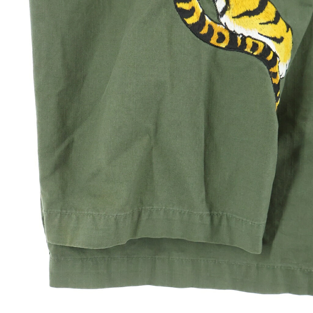 WACKO MARIA(ワコマリア) 22SS TIM LEHI ARMY SHIRT バックエンブロイダリーデザイン 長袖シャツ カーキ