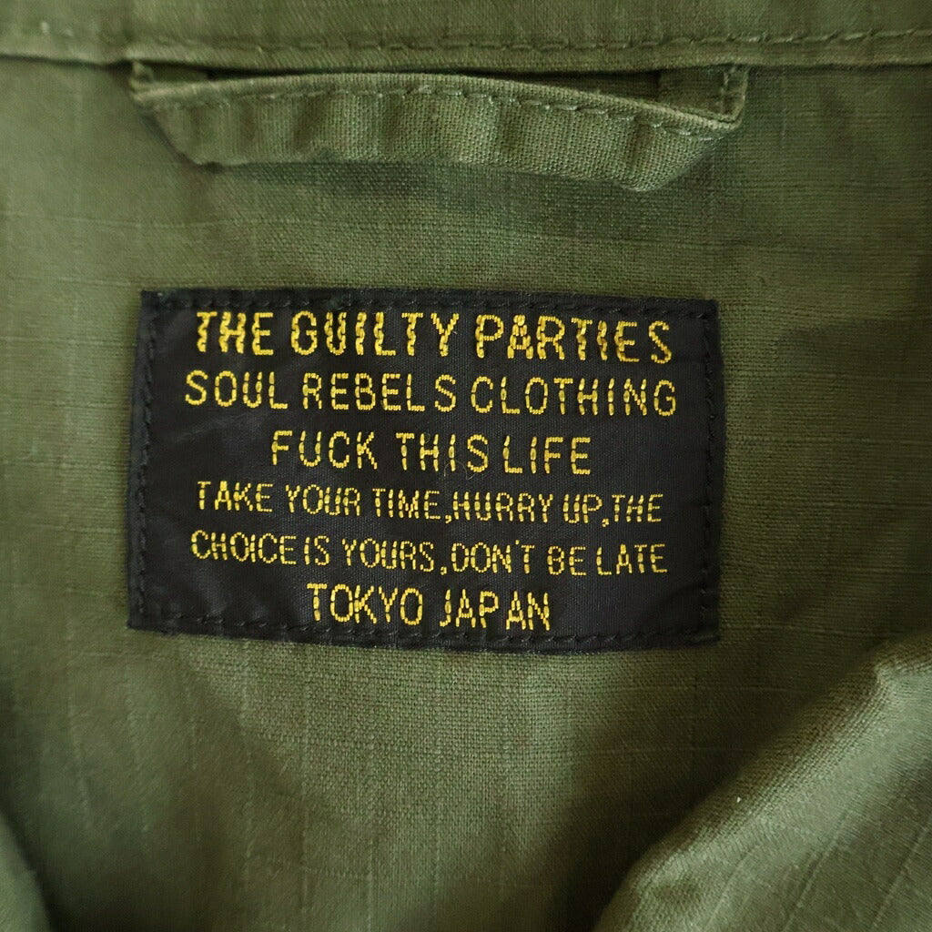WACKO MARIA(ワコマリア) 22SS TIM LEHI ARMY SHIRT バックエンブロイダリーデザイン 長袖シャツ カーキ