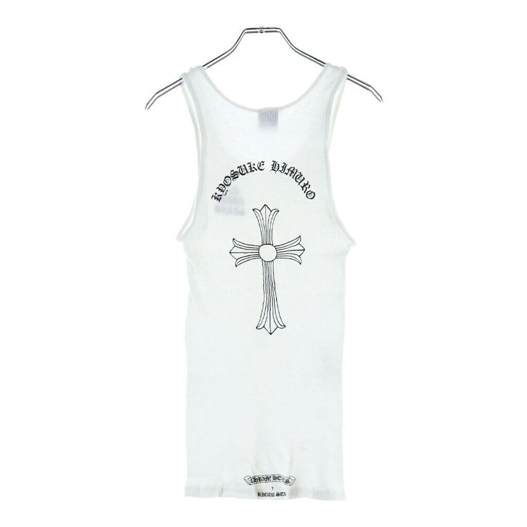 CHROME HEARTS(クロムハーツ) OLD ×HIMURO KYOUSUKE RIB TANK ×氷室京介 CHクロス リブタンクトップ ホワイト