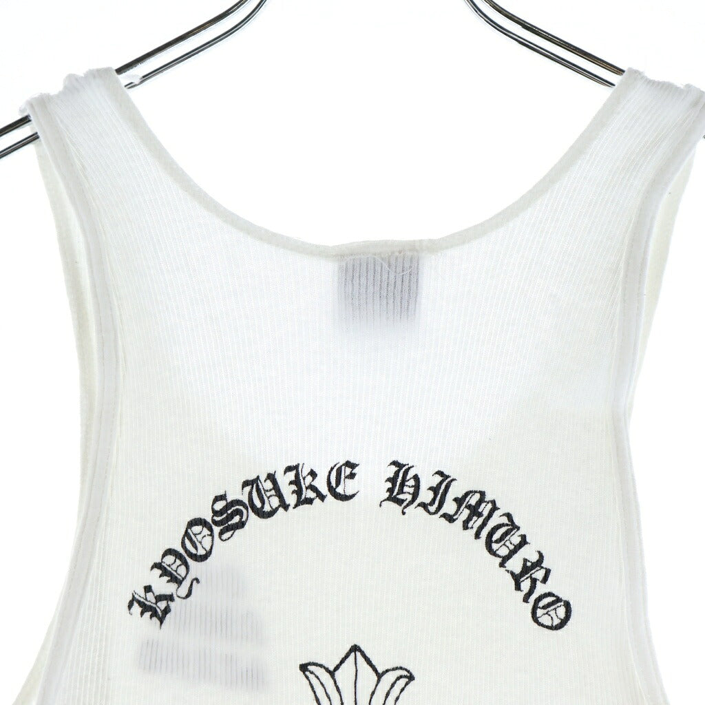 CHROME HEARTS(クロムハーツ) OLD ×HIMURO KYOUSUKE RIB TANK ×氷室京介 CHクロス リブタンクトップ ホワイト