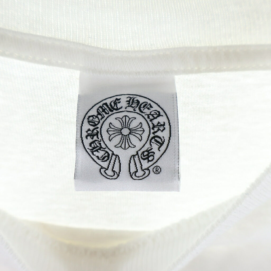 CHROME HEARTS(クロムハーツ) OLD AMERICAN FLAG TEE オールド アメリカンフラッグTシャツ 星条旗 ホースシュープリント 半袖カットソー ホワイト