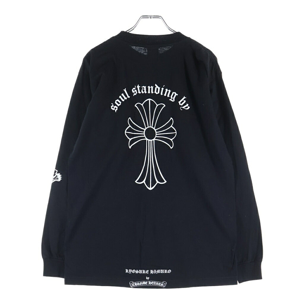 CHROME HEARTS(クロムハーツ) OLD ×氷室京介 L/S TEE アームパンサープリント クルーネック長袖Tシャツ ロングスリーブカットソー ブラック