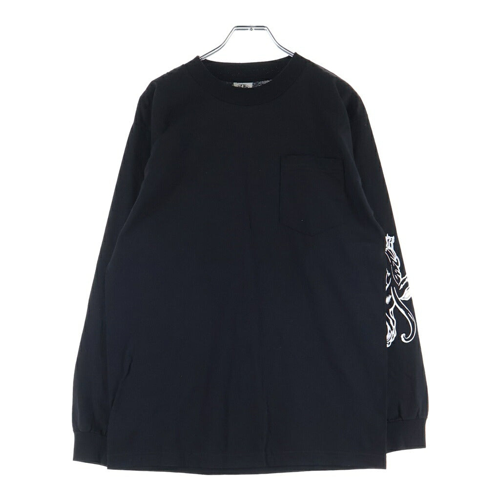 CHROME HEARTS(クロムハーツ) OLD ×氷室京介 L/S TEE アームパンサープリント クルーネック長袖Tシャツ ロングスリーブカットソー ブラック