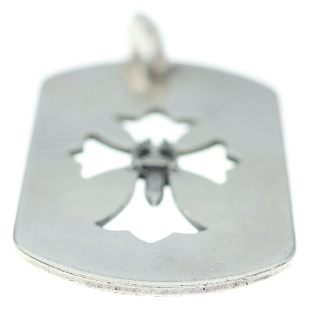 CHROME HEARTS(クロムハーツ) D TAG LRG DAGGER ダガーカットアウトドッグタグ ラージ ドッグタグ ネックレストップ シルバー
