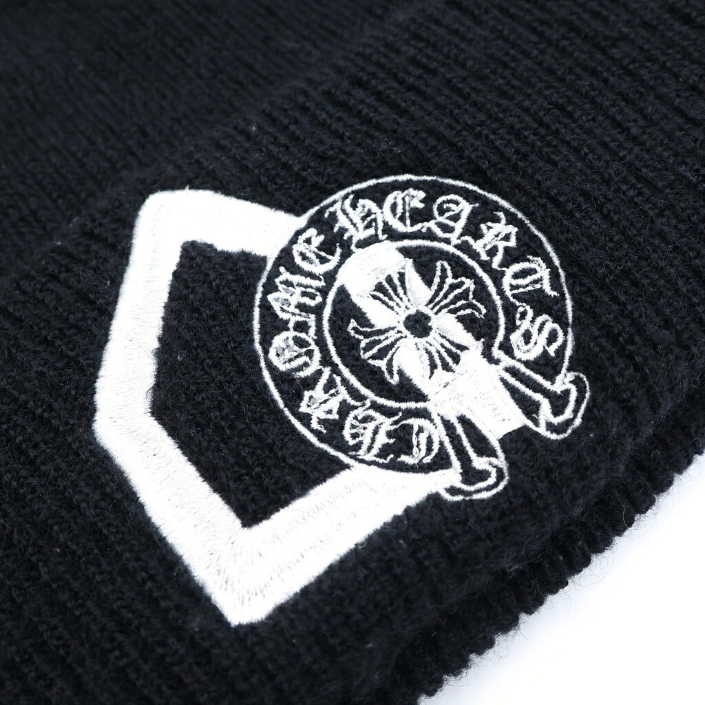 CHROME HEARTS(クロムハーツ) ×DOVERSTREET MARKET ドーバーストリート ロゴデザイン ビーニー ニット帽 ブラック