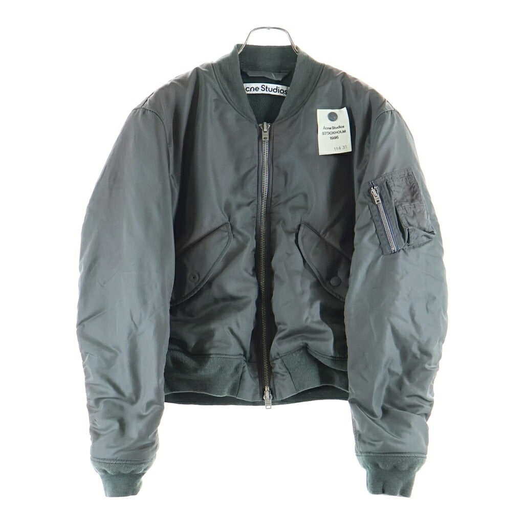 Acne Studios(アクネ ストゥディオズ) ウォッシュ加工 ジップアップ ボンバージャケット カーキ FN-MN-OUTW001299