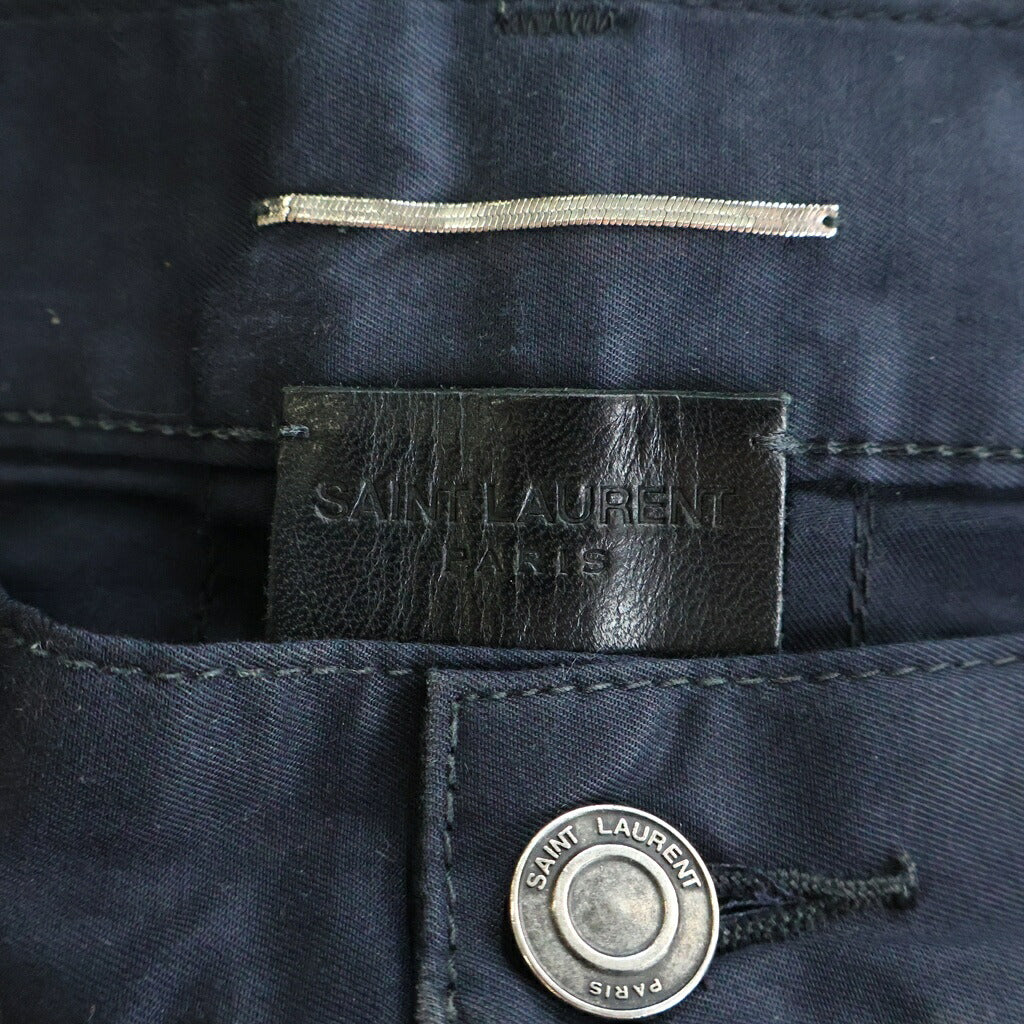 SAINT LAURENT PARIS(サンローランパリ) コットン ジップアップ スキニーデニムパンツ ブラック 315401 YU061