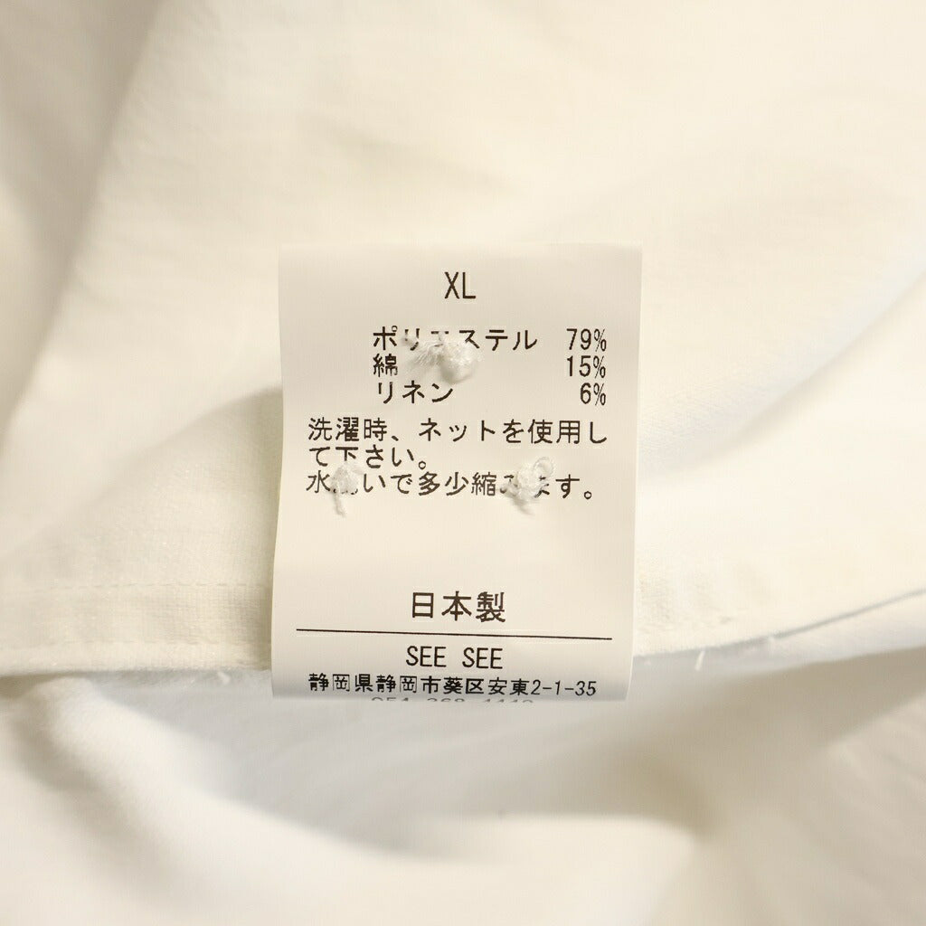 SEE SEE(シーシー) CUBA S/S SHIRT 半袖キューバシャツ ホワイト