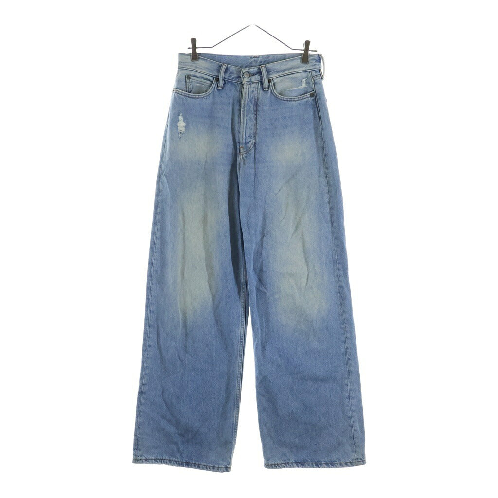 Acne Studios(アクネ ストゥディオズ) ダメージ加工 ルーズフィット ボタンフライ デニムパンツ インディゴ A00431