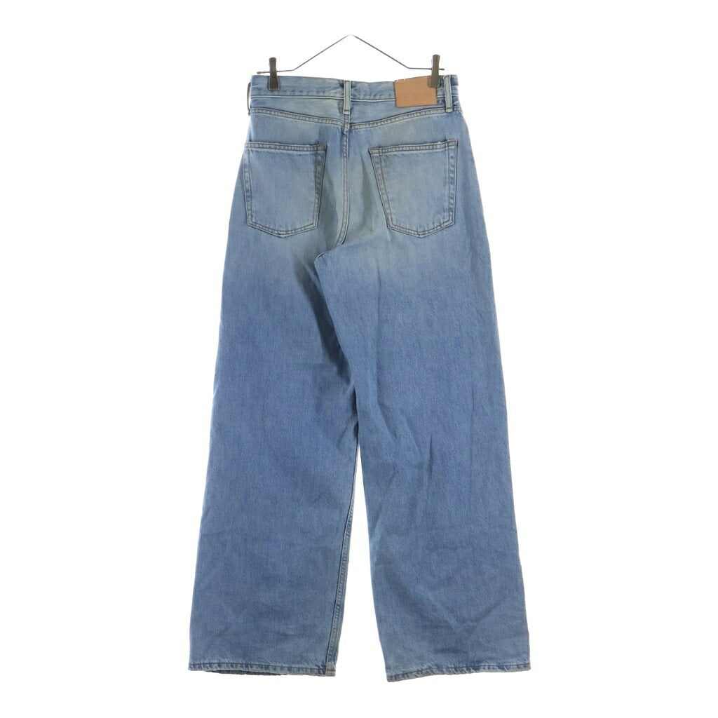 Acne Studios(アクネ ストゥディオズ) ダメージ加工 ルーズフィット ボタンフライ デニムパンツ インディゴ A00431