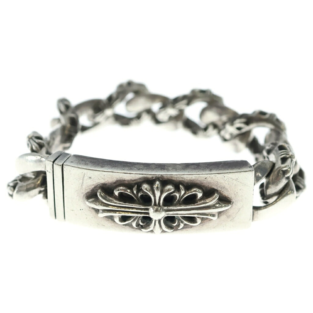 CHROME HEARTS(クロムハーツ) ID FLORAL CRS フローラルクロスIDファンシーリンク ブレスレット 11LINK シルバー