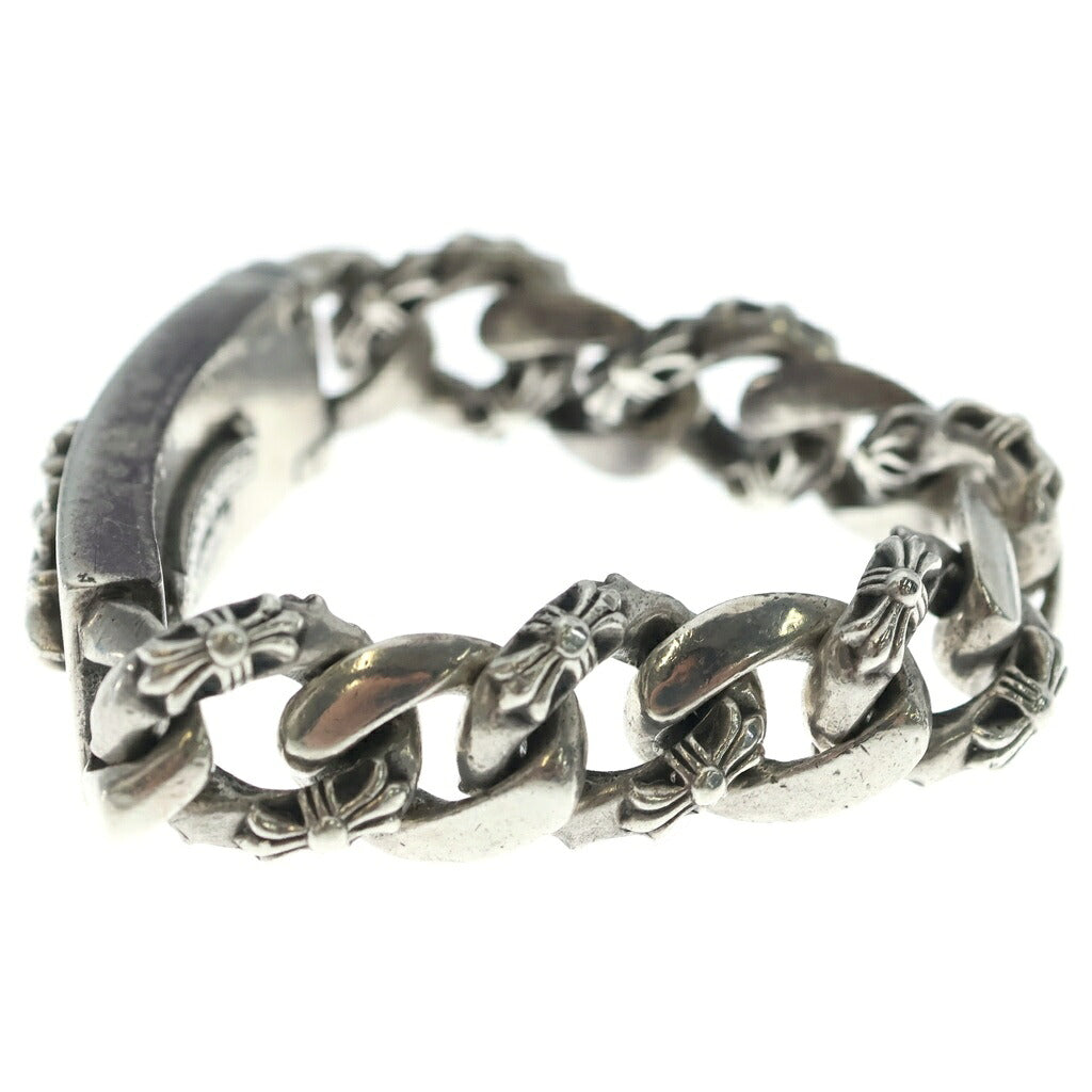CHROME HEARTS(クロムハーツ) ID FLORAL CRS フローラルクロスIDファンシーリンク ブレスレット 11LINK シルバー