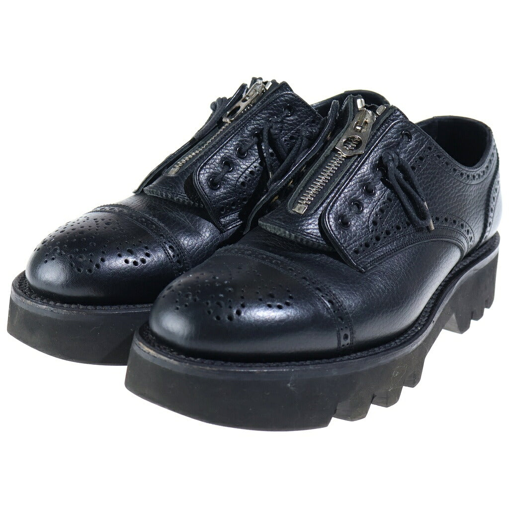 foot the coacher(フットザコーチャー) THE RESISTANCE SHOES ザ レジスタンス ジップアップ レザーブーツ ブラック 1734005