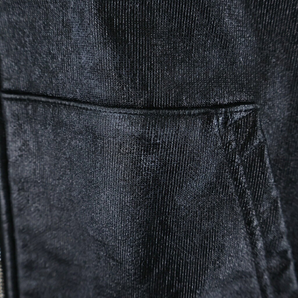 Needles(ニードルス) 26SS COATING ZIPPED TRACK HOODY コーティングジップパーカー ブラック RW1651