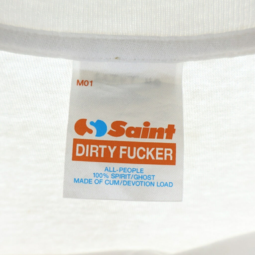 SAINT MICHAEL(セントマイケル) 25AW BABY MICHAEL S/S Tee ベビーマイケル グラフィックプリント半袖Tシャツ カットソー ホワイト SM-HR1-0000-022