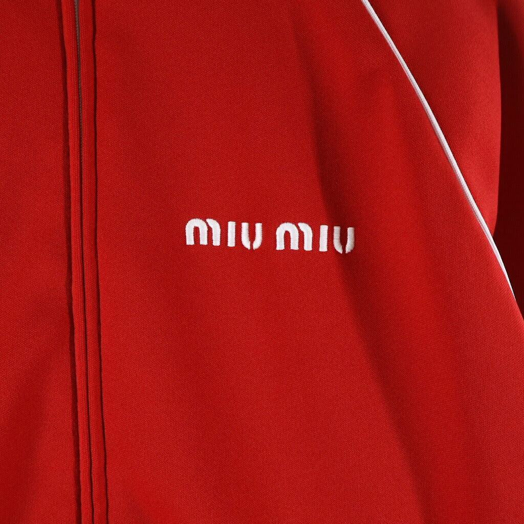 miumiu(ミュウミュウ) テクニカルジャージ ブルゾンジャケット レッド ML1323 SOOO 140A