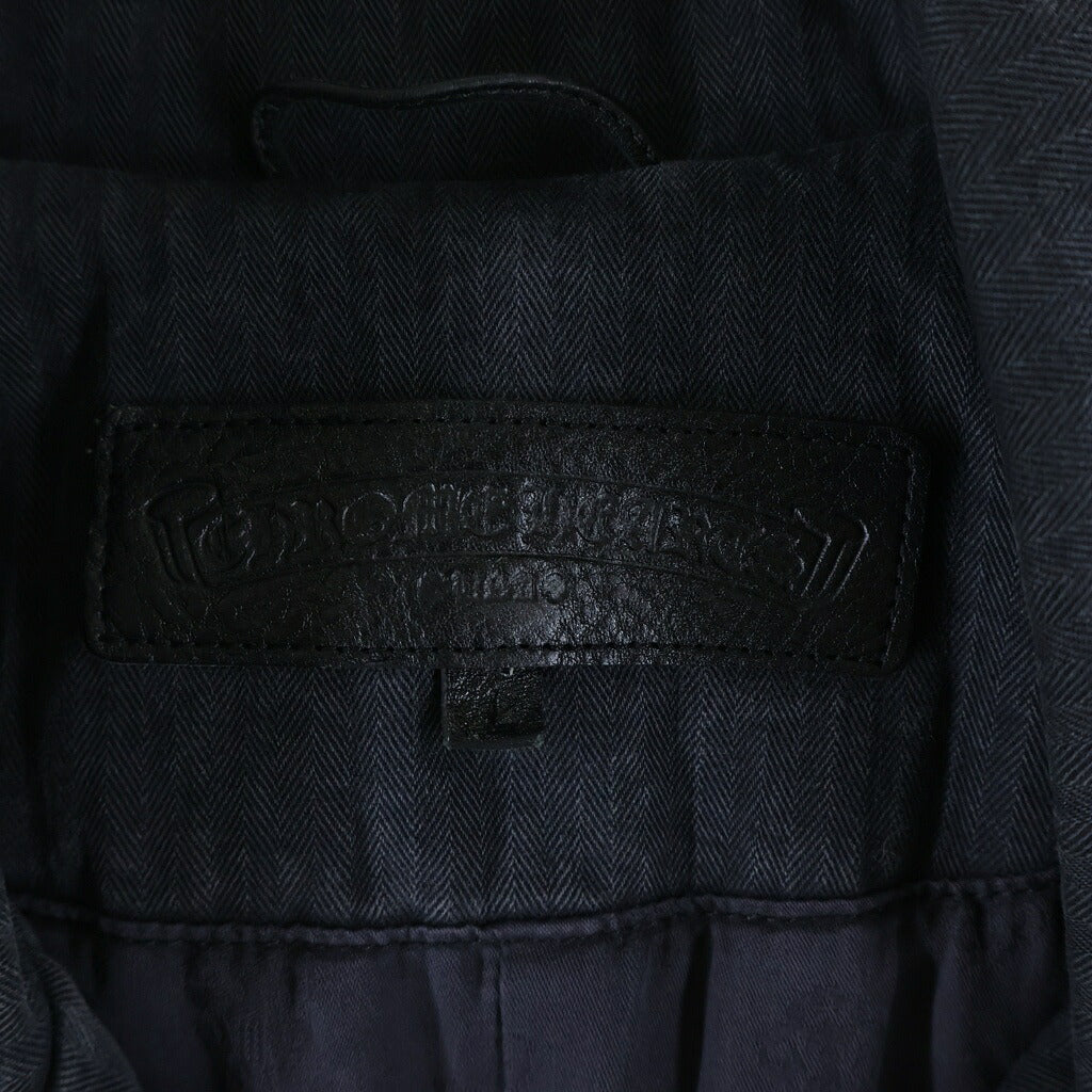 CHROME HEARTS(クロムハーツ) ヘリンボーン クロスボール Pコート グレー
