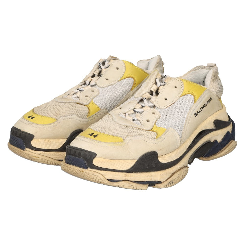 BALENCIAGA(バレンシアガ) 17AW Triple S DSM トリプルエスドーバーストリートマーケット限定 ユーズド加工ローカットスニーカー ホワイト 483513