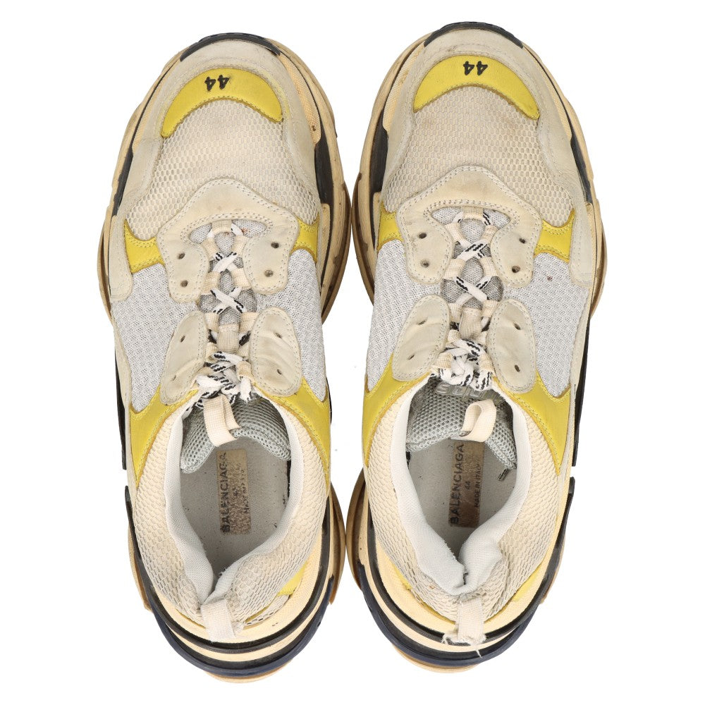 BALENCIAGA(バレンシアガ) 17AW Triple S DSM トリプルエスドーバーストリートマーケット限定 ユーズド加工ローカットスニーカー ホワイト 483513
