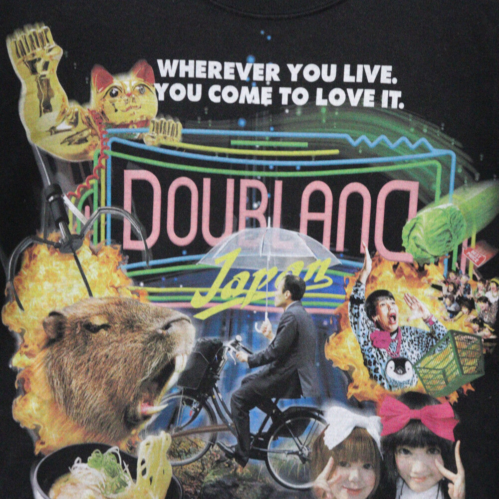 doublet(ダブレット) 23AW ×PZ TODAY PZトゥデイ JAPAN グラフィックプリント半袖Tシャツ ブラック 23AW35CS297