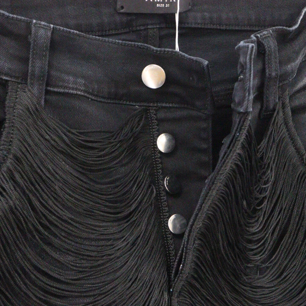 AMIRI(アミリ) FRINGE WIRE JEAN フリンジ ダーク ウォッシュ ワイヤージーンズ デニムスキニーパンツ ブラック