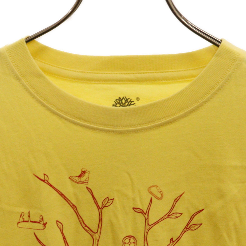 Timberland(ティンバーランド) フロントプリント半袖Tシャツ カットソー イエロー