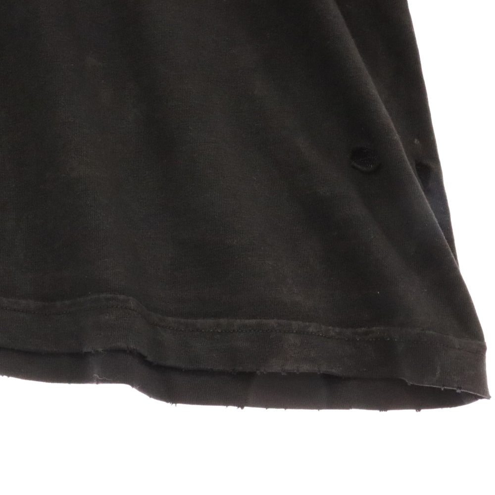 BALENCIAGA(バレンシアガ) Paris Moon Oversized Tee パリスムーン ダメージ加工 オーバーサイズ半袖Tシャツ ブラック 739028 TQVX6