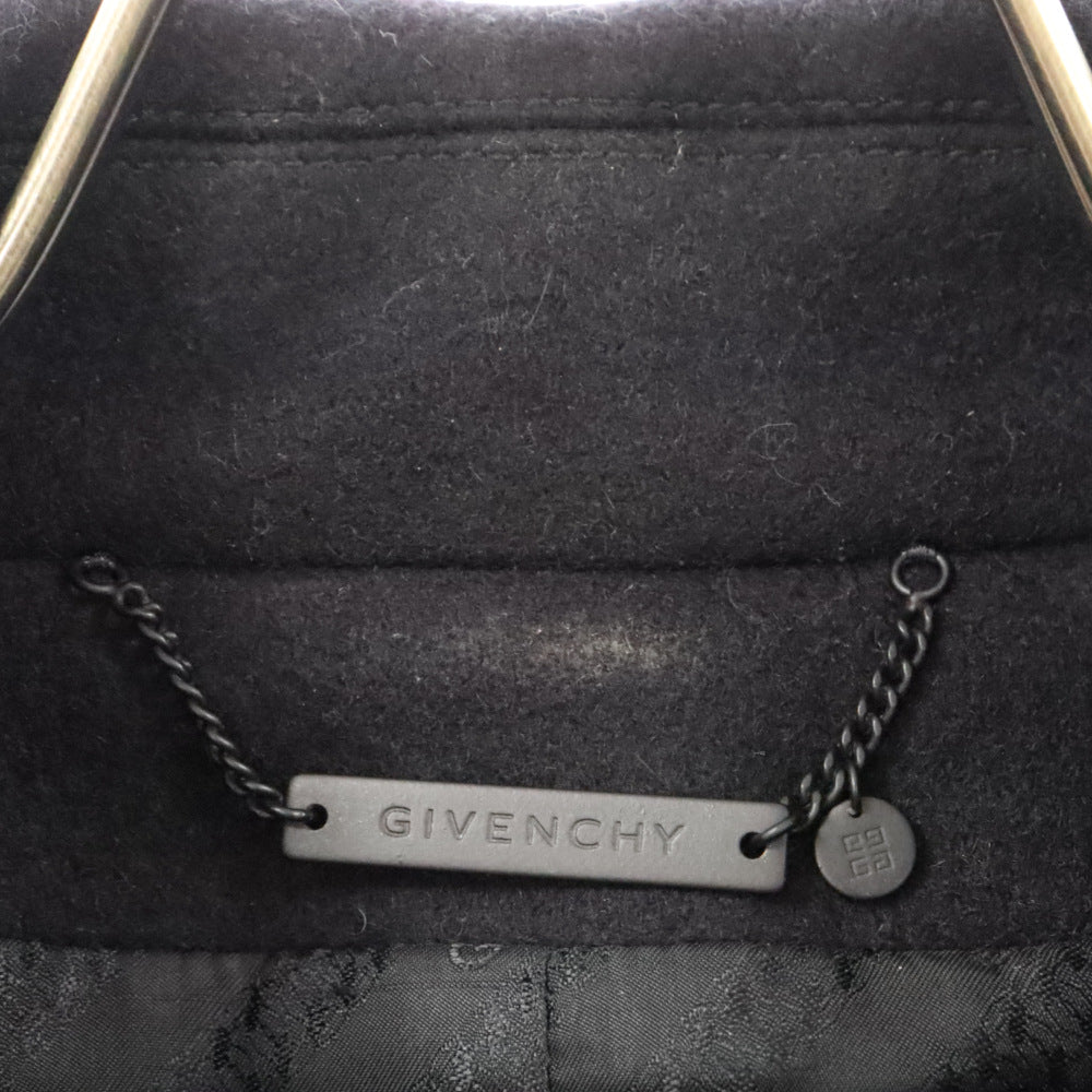 GIVENCHY(ジバンシィ) 4Gロゴモチーフボタン ウールPコート ジャケット ネイビー BMC03C1Y7R