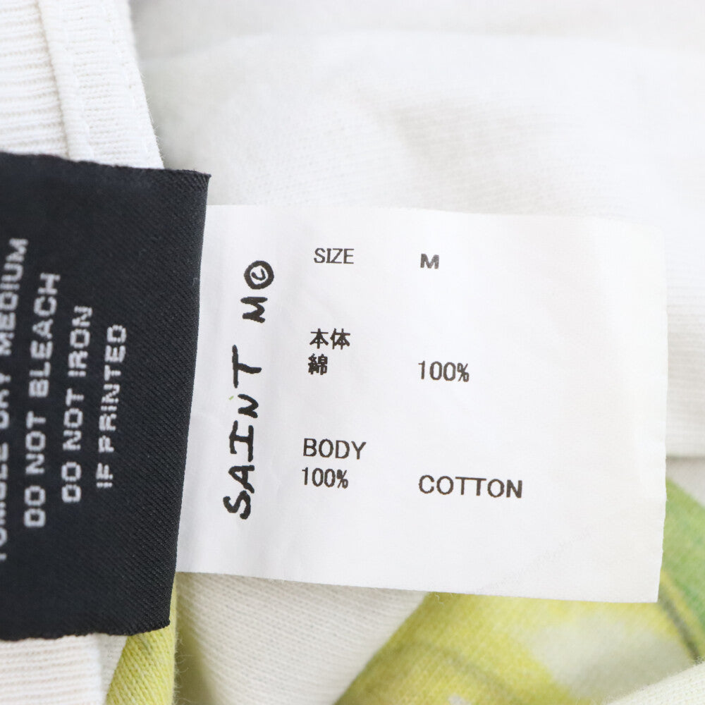 SAINT MICHAEL(セントマイケル) 24SS SAMMY SS TEE フロントプリント半袖Tシャツ カットソー ホワイト SM-YS8-0000-009