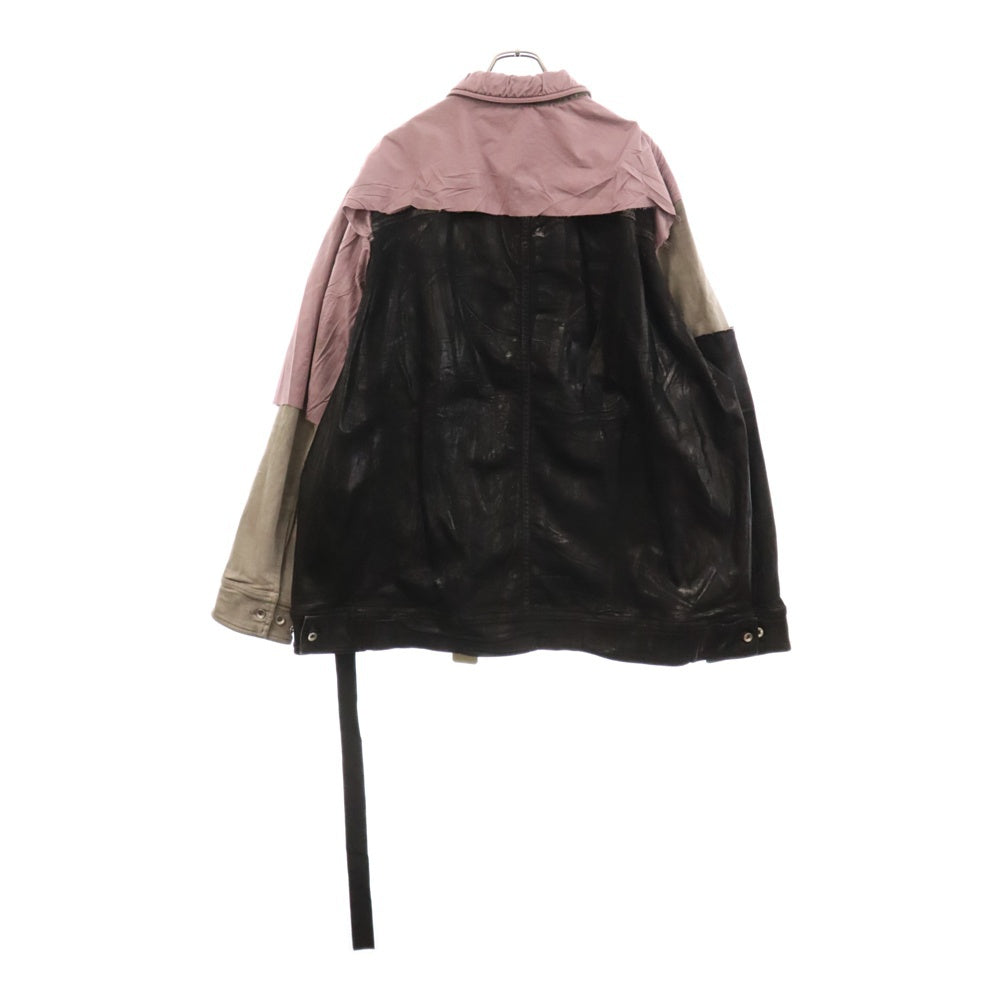 DRKSHDW(ダークシャドウ) 23SS JUMBO WORKER JKT 切替デニムジャケット マルチ ブラック/ピンク DU01C6761-SCOMW2