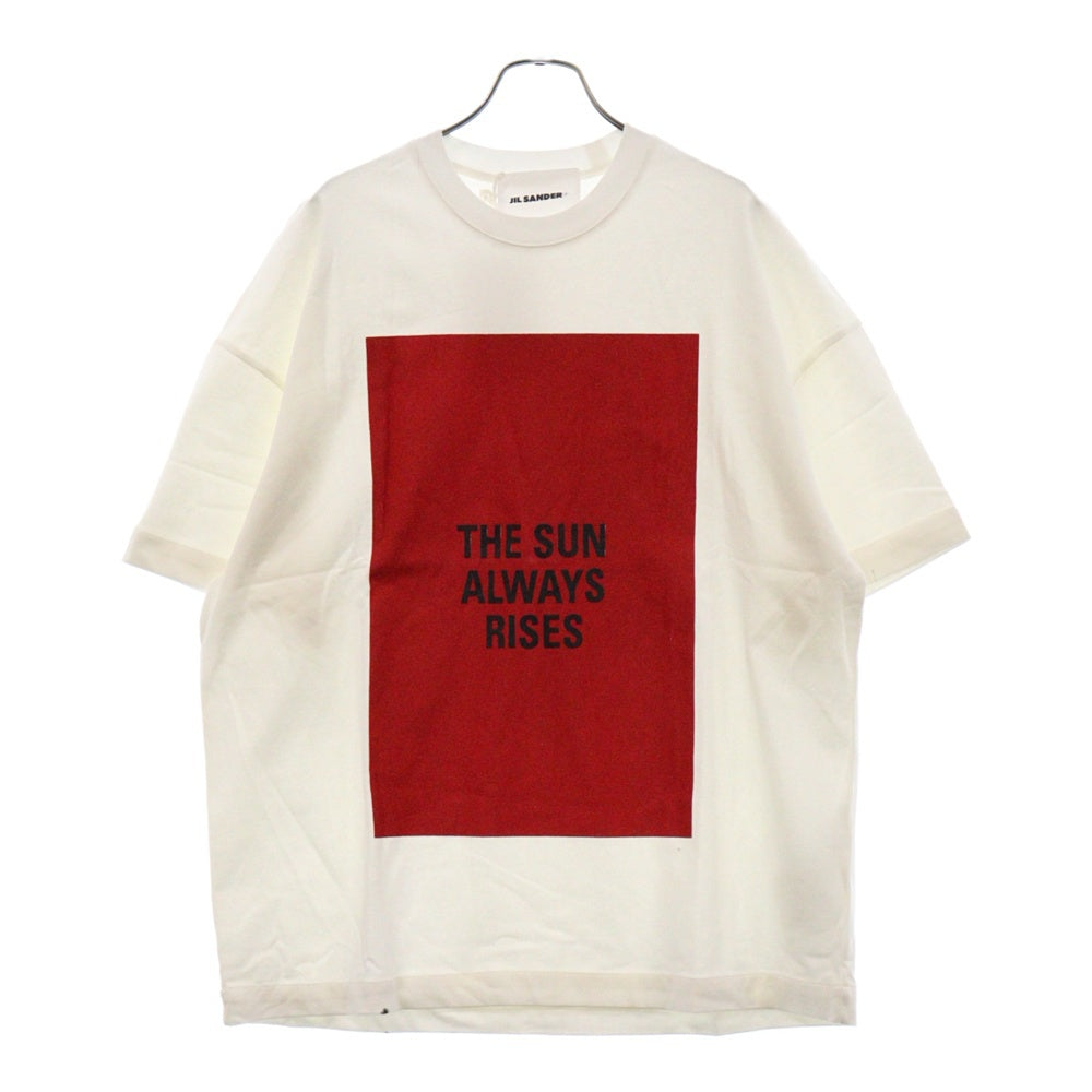 JIL SANDER+(ジルサンダープラス) THE SUN ALWAYS RISES プリント半袖Tシャツ ホワイト JSMS707043