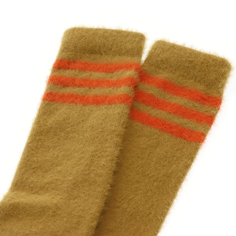 adidas(アディダス) ×Wales Bonner Knee Length Socks ウェールズ ボナー ニットハイソックス 靴下 ブラウン