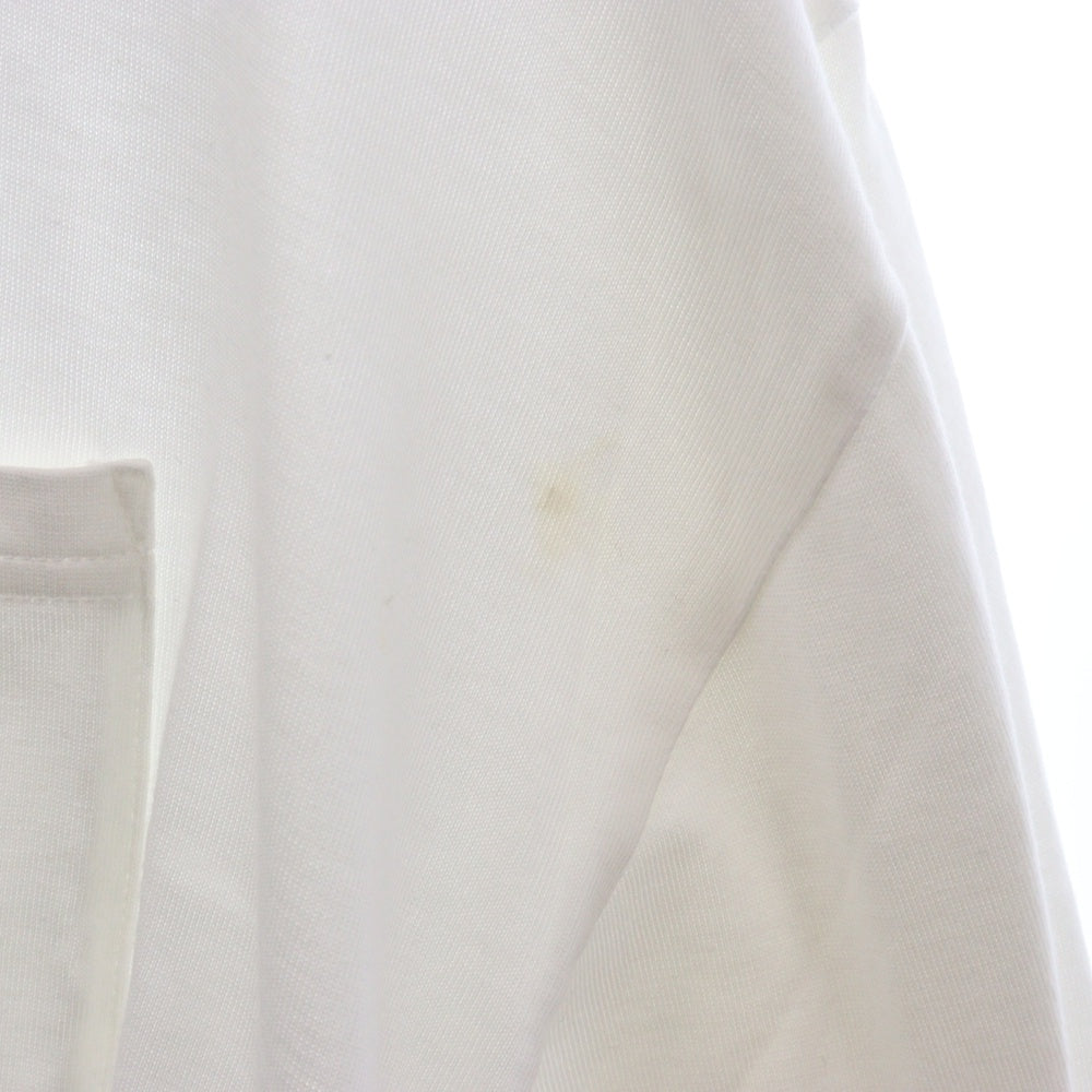 DENHAM(デンハム) 7 POCKET TEE LS ハサミ刺繍 ポケット長袖Tシャツ ロンT ホワイト 01-22-12-52-003