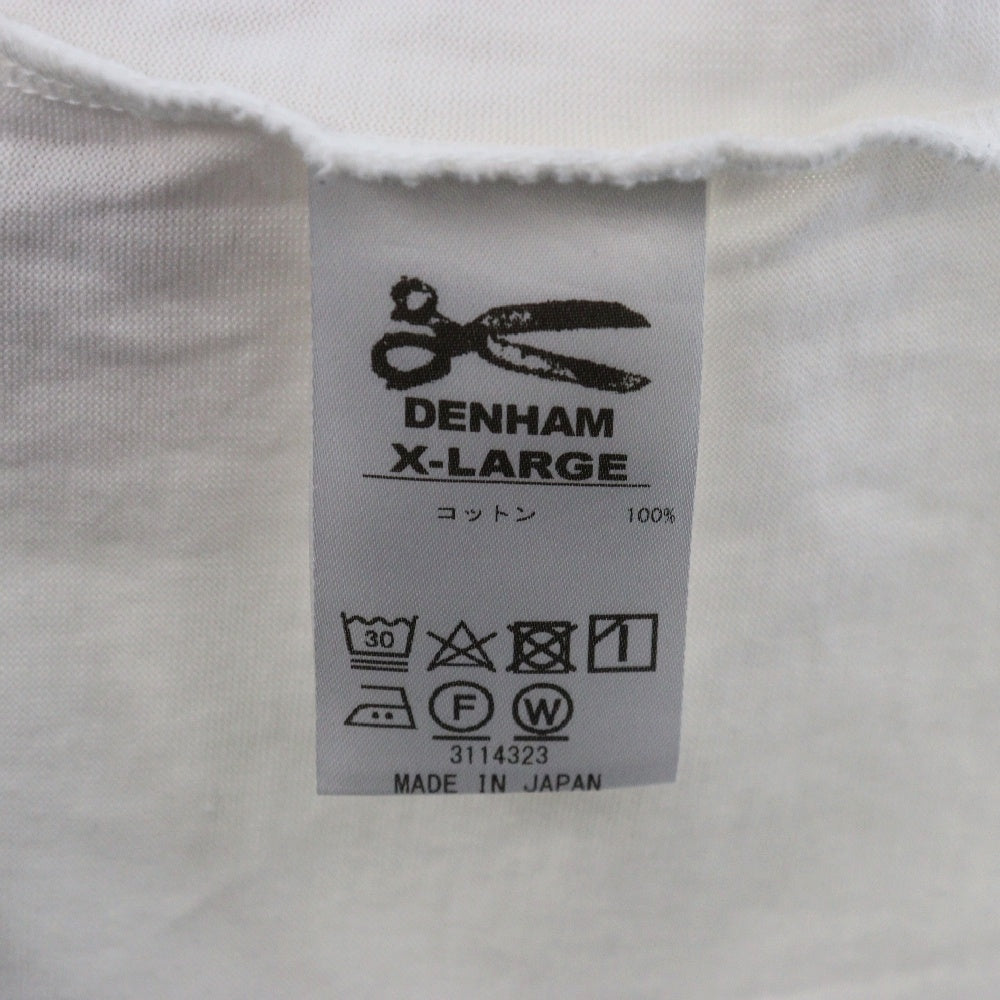 DENHAM(デンハム) 7 POCKET TEE LS ハサミ刺繍 ポケット長袖Tシャツ ロンT ホワイト 01-22-12-52-003