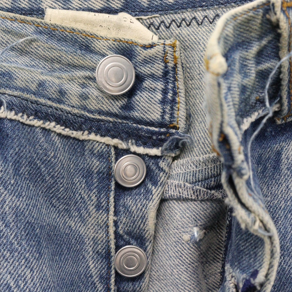 READY MADE(レディメイド) ARTISANALE JEANS 再構築 ボタンフライ ダメージデニムパンツ インディゴ