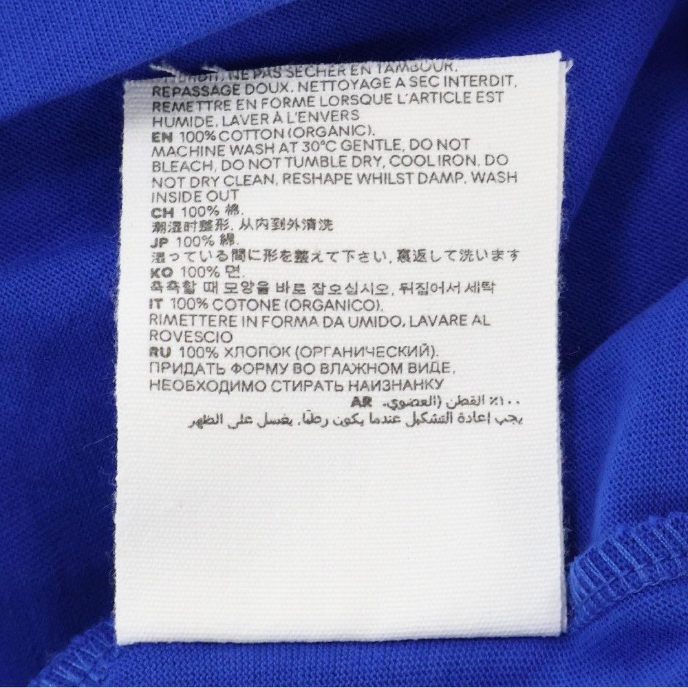 AMI Alexandre Mattiussi(アミアレクサンドルマテュッシ) ロゴ刺繍オーバーサイズ半袖Tシャツ ブルー H21HJ101.726